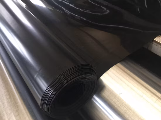 0,2mm/0,5mm/1,0mm/2,0mm Forro de folha de plástico preto CE/ASTM Viring Impermeabilização Geomembrana HDPE para Agricultura/Barragem/Aterro/Lago/Biogás/Projeto de aquicultura